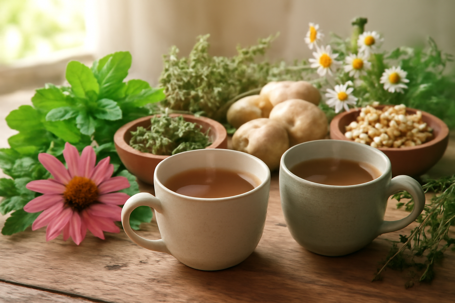 découvrez nos infusions et tisanes tonifiantes à base de plantes naturelles, accompagnées de recettes simples pour renforcer vos défenses immunitaires au quotidien.