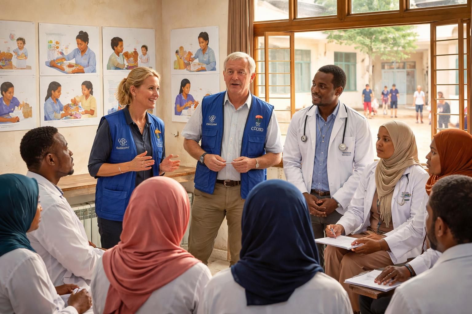 l'oms et echo collaborent pour former les professionnels de santé en somalie aux nouvelles directives visant à protéger les enfants contre la malnutrition.