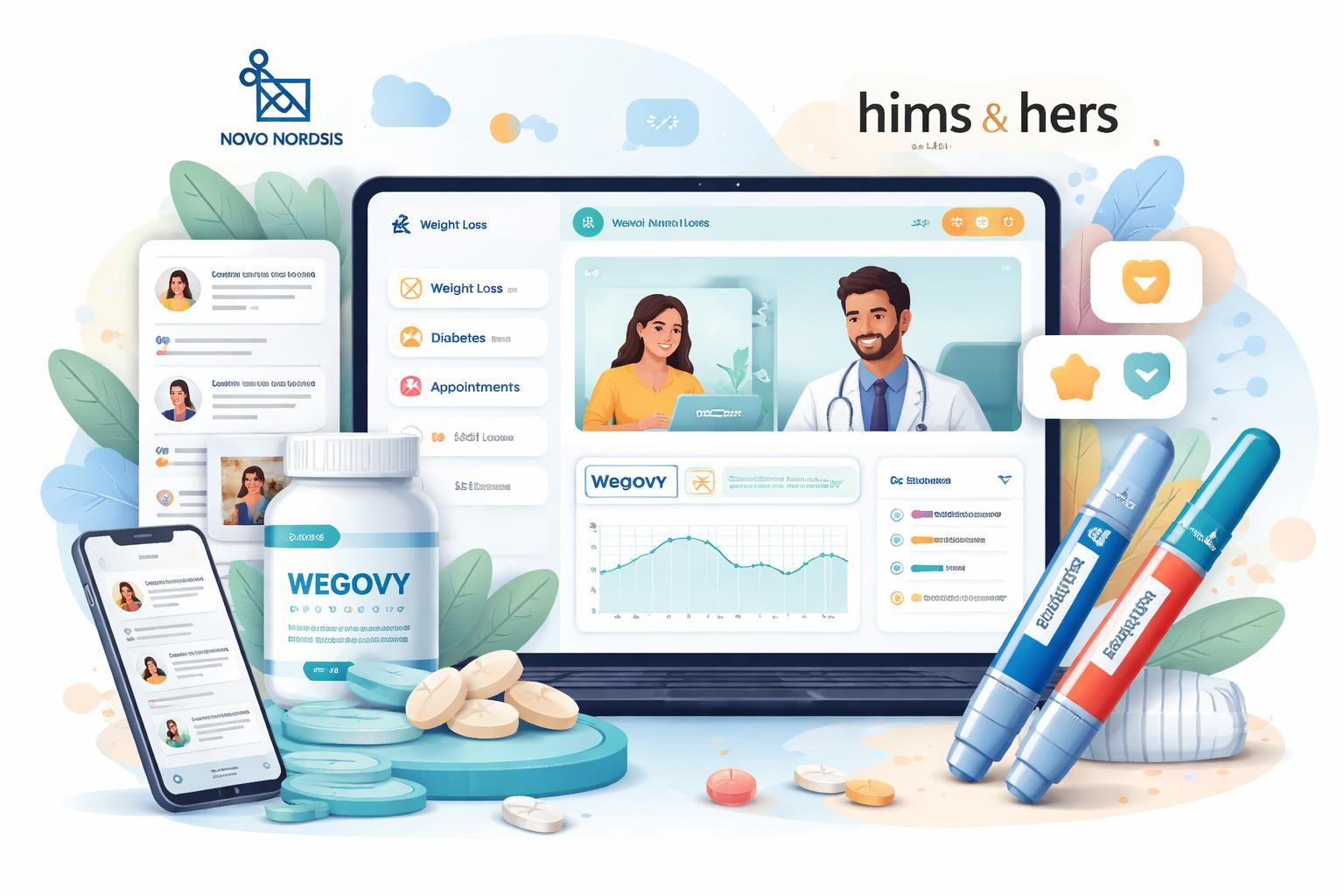 découvrez le nouveau catalogue hims & hers health avec l'intégration des solutions de novo nordisk, offrant des soins innovants et personnalisés pour votre bien-être.