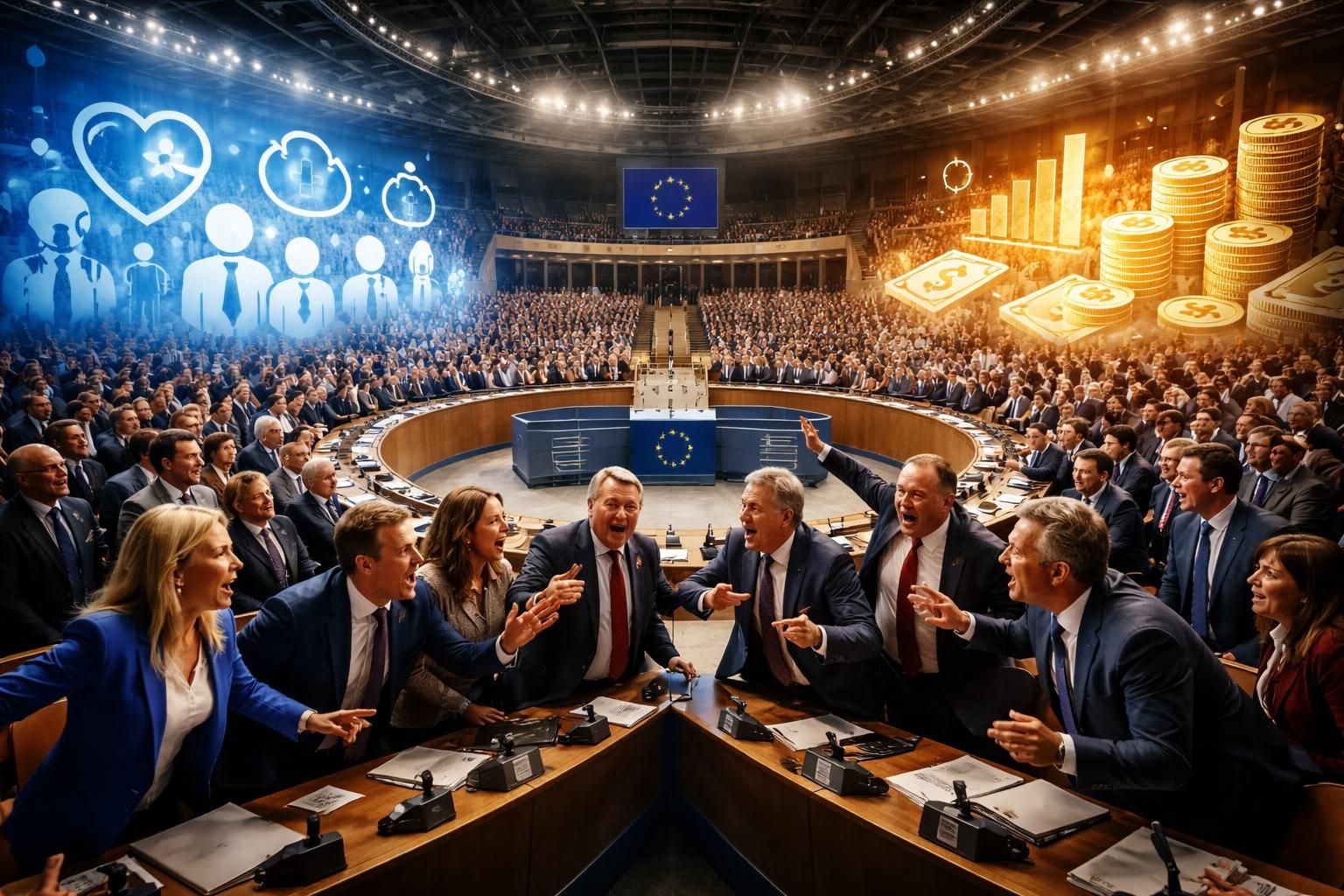 découvrez le débat intense des eurodéputés sur la santé en europe : un combat entre droits fondamentaux et enjeux financiers majeurs.