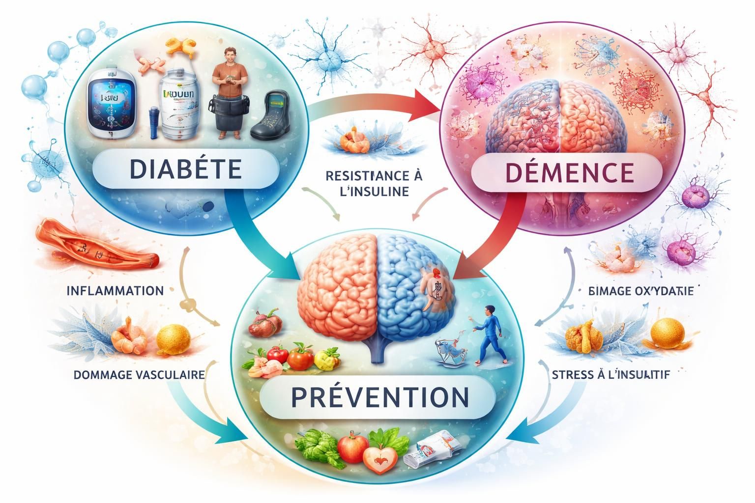 analyse des rondes de santé révélant une augmentation préoccupante des décès liés à la démence chez les patients diabétiques, soulignant l'importance d'une prise en charge adaptée.
