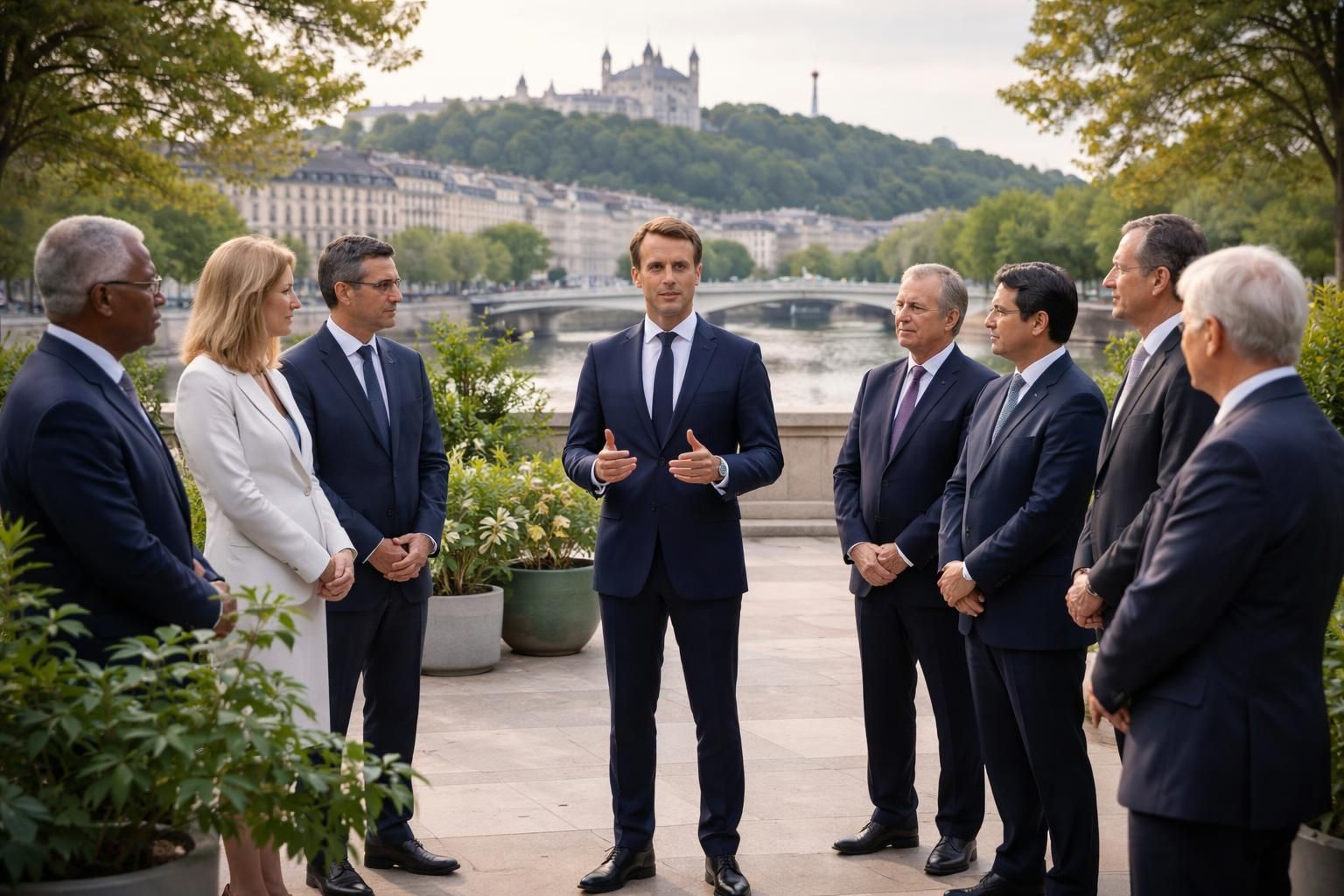 emmanuel macron à lyon pour le sommet one health, un événement majeur qui réunit santé et environnement afin de promouvoir des solutions durables et innovantes face aux défis actuels.