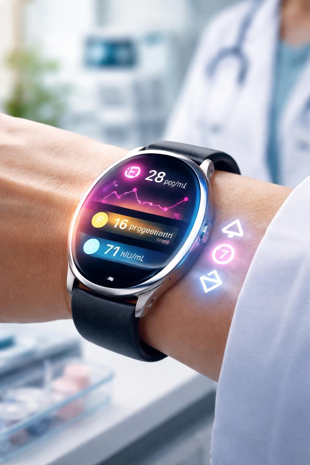 découvrez clair health, le bracelet innovant qui analyse vos hormones facilement et sans douleur, sans besoin de prélèvement sanguin. suivez votre santé en toute simplicité.