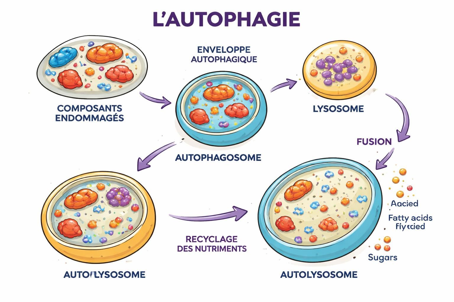 découvrez comment l'autophagie, un processus naturel essentiel, contribue à prolonger la vie et à améliorer la qualité du vieillissement en renouvelant les cellules et en prévenant les maladies liées à l'âge.