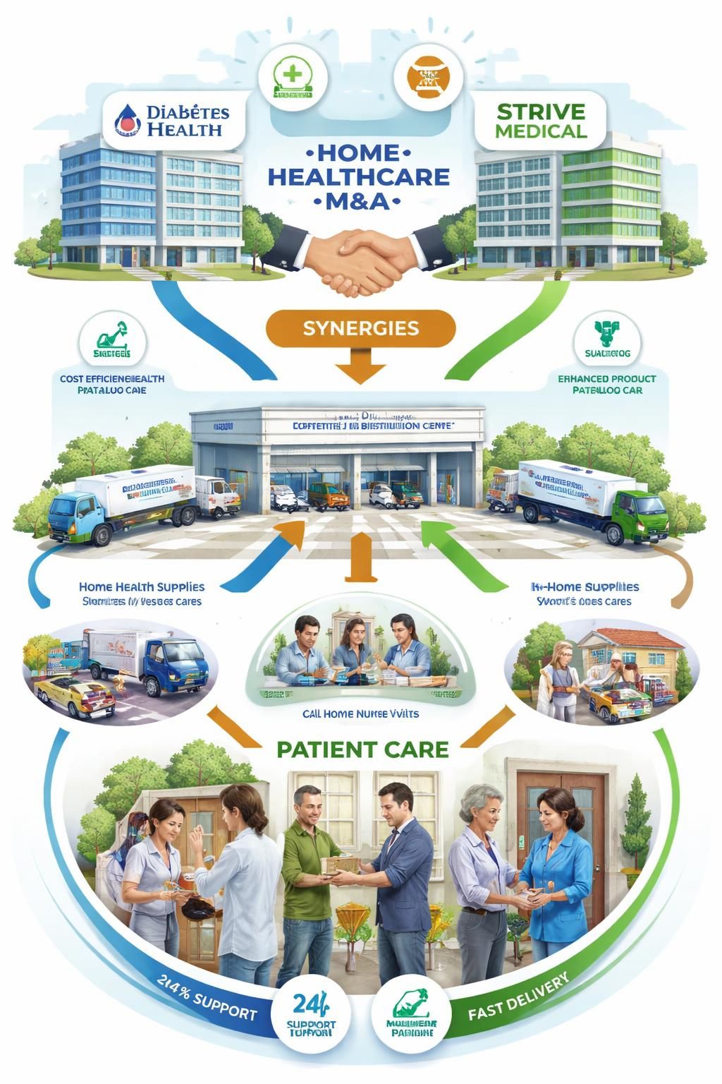cardinal health annonce l'acquisition de la division diabète d'adapthealth et strive medical pour 360 millions de dollars, renforçant ainsi sa position sur le marché des soins aux patients diabétiques.