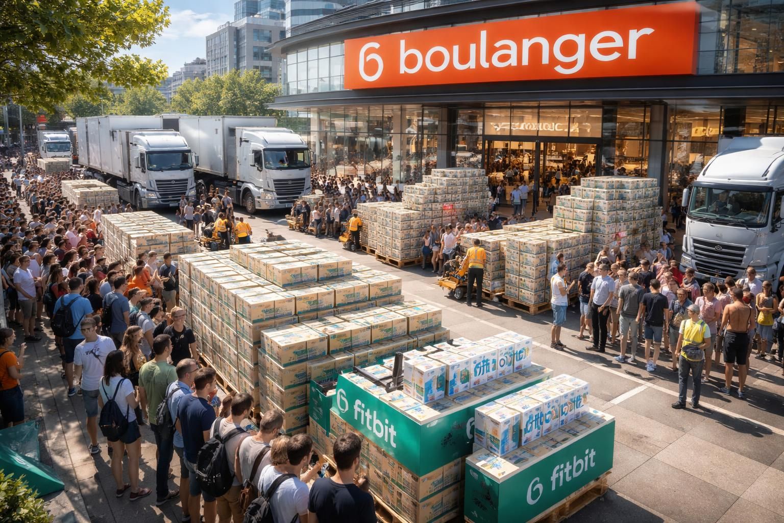 découvrez l'offre exceptionnelle ce samedi chez boulanger : le google fitbit en ventes massives, avec des stocks impressionnants presque en semi-remorques ! ne manquez pas cette opportunité unique.